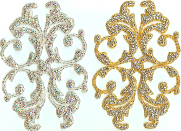 1187 iron on Rhinestone Applique